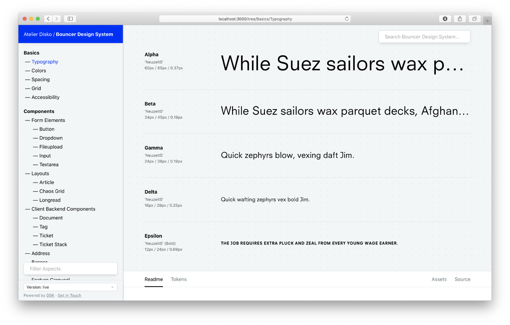 A purpose-built documentation component for documenting typographic systems.   