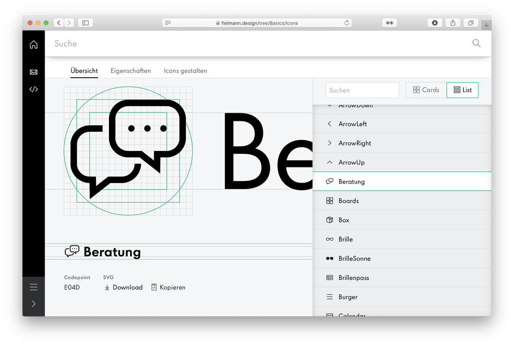 A custom icon picker.   