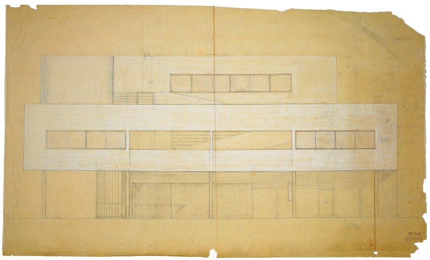 Le Corbusier’s Villa Savoye, with its various paths through the building, is a prime example of the Architectural Promenade. Original Sketch. [Fondation Le Corbusier]   